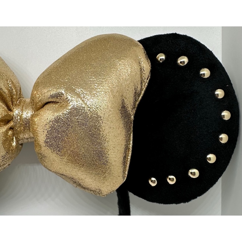 Brand New! Black Velvet Gold Ears Headband - Picture 5 of 8